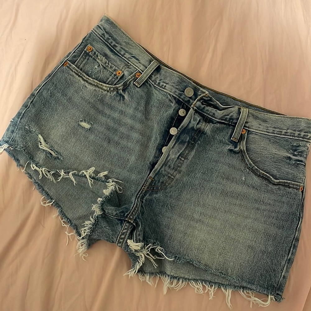 Levi Denim Distressed Shorts
